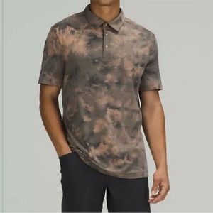 Lululemon evolution polo washed gray/orange brand new with tags
